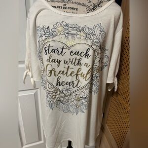 Women's White Graphic Tee